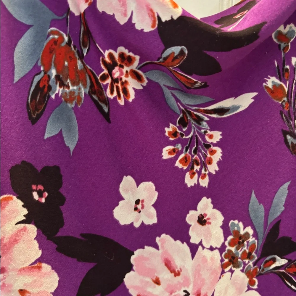 Anthropologie En Elly Purple Floral Dress Medium - Picture 3 of 5